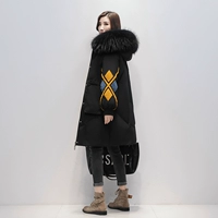 Зимний модный бархатный пуховик, куртка, 2022, в корейском стиле, утиный пух, увеличенная толщина