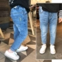 2019 mới mùa xuân và mùa hè quần áo trẻ em quần denim chân phiên bản Hàn Quốc của trẻ nhỏ tự tu luyện kéo dài thủy triều - Quần jean shop quần áo trẻ em đẹp
