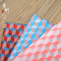 JX monotone jacquard thổ cẩm vải vải hình học kim cương túi đệm bao bì gối handmade vải vải thô mộc