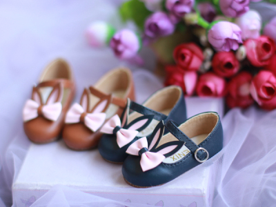 taobao agent Cute rabbit for leisure for leather shoes, comfortable footwear, scale 1:4, scale 1:6