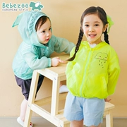 Bebezoo trẻ em Hàn Quốc của quần áo chống nắng quần áo trẻ em đi bộ đường dài out shirt bốn mùa ngoài trời nam giới và phụ nữ bé quần áo da