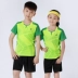 áo bé trai Quần áo cầu lông trẻ em mùa hè phù hợp với bé trai và bé gái thể thao in quần áo bóng bàn trẻ em ngắn tay khô nhanh đồ bơi trẻ em quần rời Phù hợp với trẻ em