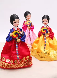 [韩服娃娃/韩国工艺摆设品/小姐单偶/韩服人偶/25cm高/H-P01568]