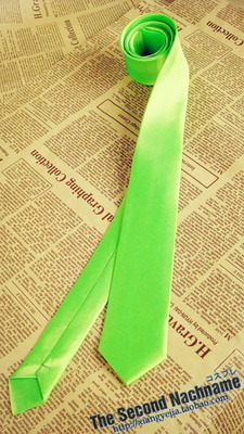taobao agent TSN-Second COS Student College Wind Tie Universal Apple Green PJ-34