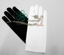 Cosplay аниме Черный дьякон Домработница Белые перчатки (два цвета необязательно) к запястьям спот