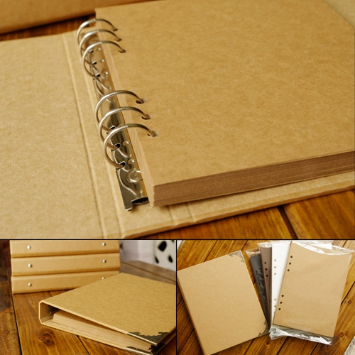 Кожаный ретро фотоальбом, DIY, отрывной лист, ручная роспись, граффити