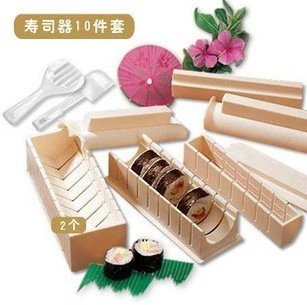 Ограничено 2 комплектами DIY Sushi Device 10 комплектов суши -плесени Laver Rice Ball Ploms в качестве инструмента суши