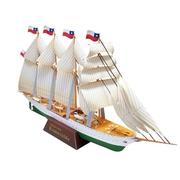 Full 68 Mô hình giấy 3D Lao động thủ công DIY Steam Sailing Esmeralda Mô tả giấy - Mô hình giấy