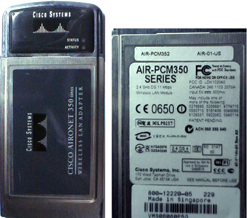 Cisco PCM350 PCM352 11M PCMCIA Беспроводная сетевая карта Cisco Aironet 350