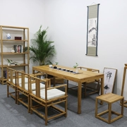 Mới Trung Quốc bàn trà gỗ rắn kết hợp bàn beech bàn trà đơn giản Bàn trà Kung Fu bàn hội nghị bàn ghế không sơn - Bộ đồ nội thất