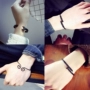 Quan Zhilong Luhan với vòng đeo tay Hàn Quốc thời trang đường phố cá tính sáng tạo vài sinh viên nail bracelet vàng hoop vòng đeo tay vòng tay trơn vàng 18k