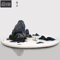 Цинши фальшивый гора бонсай жесткий камень ландшафт ландшафт фэн -украшения Современная китайская гостиная Ци Ши Чжао Кай Таун