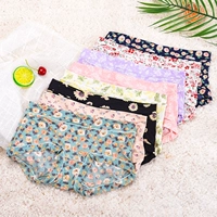 5 sữa mượt in ladies đồ lót nhỏ tươi floral bag hip tóm tắt băng mềm lụa thoáng khí đồ lót nam nữ