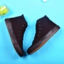 Giày nam tất cả màu đen giày vải cao màu nam sinh viên đôi giày Giày nam phiên bản Hàn Quốc của giày thủy triều giày thể thao giày the thao