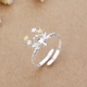 S925 sterling bạc rừng antler vòng Nhật Bản và Hàn Quốc tính khí thời trang nai sừng tấm vòng thủy triều người mở đuôi vòng vòng duy nhất quà tặng Nhẫn