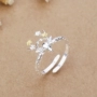 S925 sterling bạc rừng antler vòng Nhật Bản và Hàn Quốc tính khí thời trang nai sừng tấm vòng thủy triều người mở đuôi vòng vòng duy nhất quà tặng nhẫn nam vàng trắng