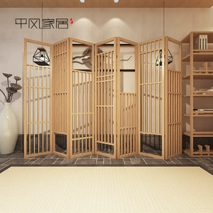 Tùy chỉnh 
            Phong cách Trung Quốc mới màn hình Zen vách ngăn phòng khách đơn giản màn hình gấp hiện đại di động đơn giản đơn giản trang trí phân vùng gỗ rắn tùy chỉnh