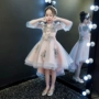 Trang phục trẻ em buổi tối sinh nhật váy hồng cô gái fluffy công chúa váy hoa cô gái đám cưới biểu diễn trang phục - Váy trẻ em thời trang bé trai