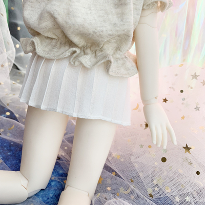 taobao agent [Free shipping over 58] BJD baby clothing 4 -point cabbage price white pleated skirt is very cheap quality, general quality, general quality