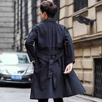 Thời trang nguyên bản mùa thu lỏng phù hợp với cổ áo áo gió nam xu hướng Hàn Quốc phiên bản áo khoác mỏng thắt lưng áo gió chống nước