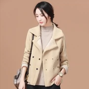Han Chao tấn công 2018 mới mùa thu và mùa đông ngắn cổ áo phù hợp với áo khoác cashmere cho nữ
