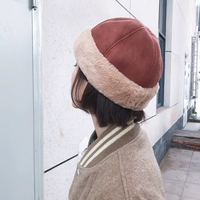 Японский мягкий бархатный берет, милая шапка, удерживающая тепло кепка с капюшоном