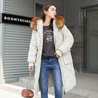Anta cotton nữ áo khoác cotton dài nữ 2018 phiên bản mới của Hàn Quốc của chiếc áo khoác ngoài đầu gối mùa đông nữ xuống bộ đồ cotton - Quần áo độn bông thể thao áo phao lông vũ