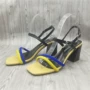 Mall bị hỏng mã để rút lại ưu đãi đặc biệt cho giày nữ 2018 hè mới cao gót dày với khóa đầu vuông với dép thời trang rỗng sandal nữ hàn quốc