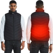 Quần áo câu cá graphene sưởi ấm USB điện vest vest thông minh ấm áp quần áo nam và nữ cotton vest mùa đông - Áo thể thao