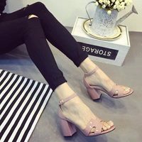 Mới ga châu Âu H mùa hè da dày với size nhỏ 30 31 32 33 size lớn 40 41 42 43 yard sandal nữ sandal nữ hot trend 2021