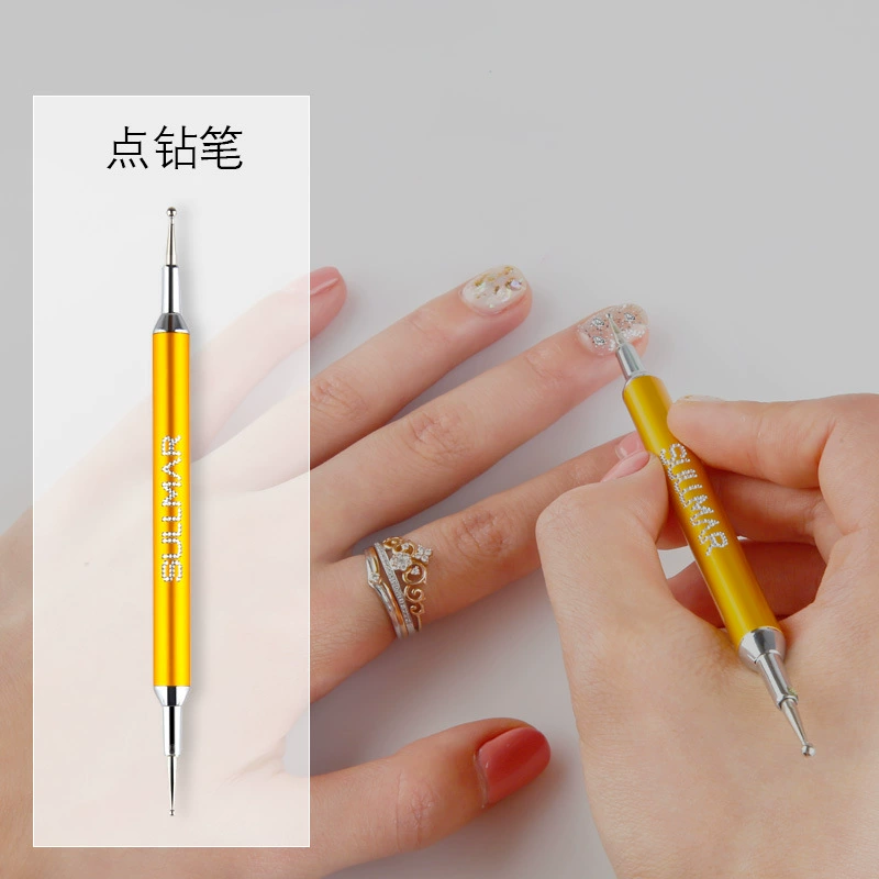 [Su Man Metal Rod Single Point Point Pen] Bút khoan, Bút hoa, Bút liên kết dây chuyền, Dụng cụ làm móng hai đầu Bán chạy - Công cụ Nail