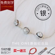 Một gia đình gồm ba em bé tóc vòng tay tự làm cho bé tóc tự làm tóc lưu niệm s925 sterling bạc - Quà lưu niệm cho bé / Sản phẩm cá nhân