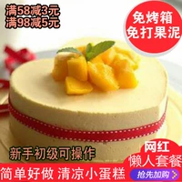 Сделать день рождения Mango Mousse Cake Material Package Diy Packing Fake Material Package Бесплатно через прозвище