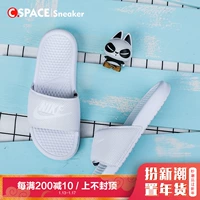 Mã phá vỡ tăng đột biến Nike Benassi JDI FO QS dép thể thao màu trắng tinh khiết 801779-114 dép đế xuồng