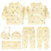Cotton sơ sinh cho bé sơ sinh 7 hộp quà tặng set đồ lót cho bé 0-3 tháng xuân và mùa thu mỏng