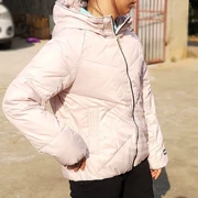 Li Ning 2018 nữ mùa đông mới trắng vịt xuống ngắn xuống áo khoác trùm đầu thời trang thể thao AYMN056-1-2-4 - Thể thao xuống áo khoác