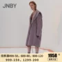 JNBY Jiangnan vải nữ 2019 mùa thu mới với áo khoác len dài trùm đầu 5I9240230 - Áo khoác dài áo khoác lông cừu