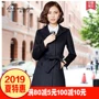 Han Yuya 2018 thu đông mới dành cho nữ chuyên nghiệp ve áo rộng thanh lịch Áo khoác len dài mỏng - Áo khoác dài áo lông