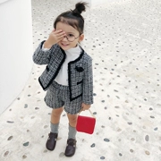 2018 cô gái nhỏ nước hoa thiết lập phiên bản Hàn Quốc mới của bộ đồ hai mảnh thời trang xuân hè trẻ em nước ngoài