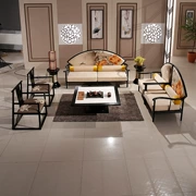 Sofa gỗ hiện đại Trung Quốc mới sofa Trung Quốc kết hợp tùy chỉnh cổ điển bán hàng văn phòng khách sạn trang trí nội thất phòng khách - Nhà cung cấp đồ nội thất