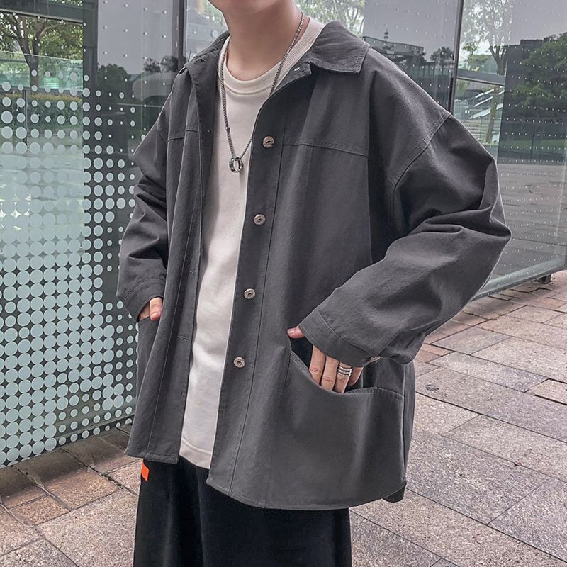 Autumn and winter men's Fashion Top 2020 new men's coat Japanese ancient work coat autumn jacket Korean version trend