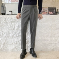 Штаны для отдыха, мужской трендовый классический костюм в английском стиле, пиджак классического кроя, в корейском стиле