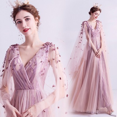 taobao agent Fuchsia wedding dress, lace veil, french style