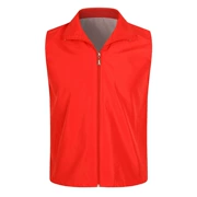 Nhà sản xuất vest đỏ tình nguyện tùy chỉnh hoạt động tình nguyện nhóm vest công khai quần áo công sở in logo vest - Áo thể thao