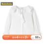 Balla Balla Girls Màu trắng áo sơ mi trắng cho bé Mùa thu 2019 Mới cho trẻ em Áo cotton bên trong nữ - Áo sơ mi quần áo bé gái