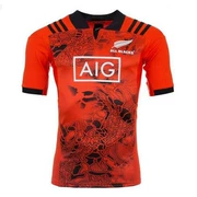 2017-18 All Black Team Football Jersey New Zealand Rugby Quần áo tất cả áo bóng bầu dục màu đen - bóng bầu dục