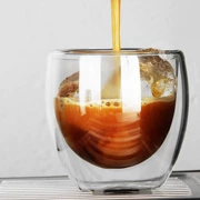 Hai lớp cách nhiệt denim chống nóng tay chống nóng thủy tinh Espresso cốc cà phê đá cà phê hoa trà trà cốc cốc nước - Cà phê