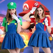 Mario cosplay anime đồng phục trò chơi nhập vai siêu Marie Trang phục Halloween Mario - Cosplay