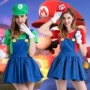 Mario cosplay anime đồng phục trò chơi nhập vai siêu Marie Trang phục Halloween Mario - Cosplay cosplay akatsuki