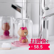 Hàn Quốc dòng bạn bè xác thực gấu nâu phim hoạt hình chải cốc anime xung quanh nguồn cung cấp hộ gia đình cốc nước súc miệng